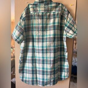 Timberland Men's Casual Plaid Shirt - Teal and Gray